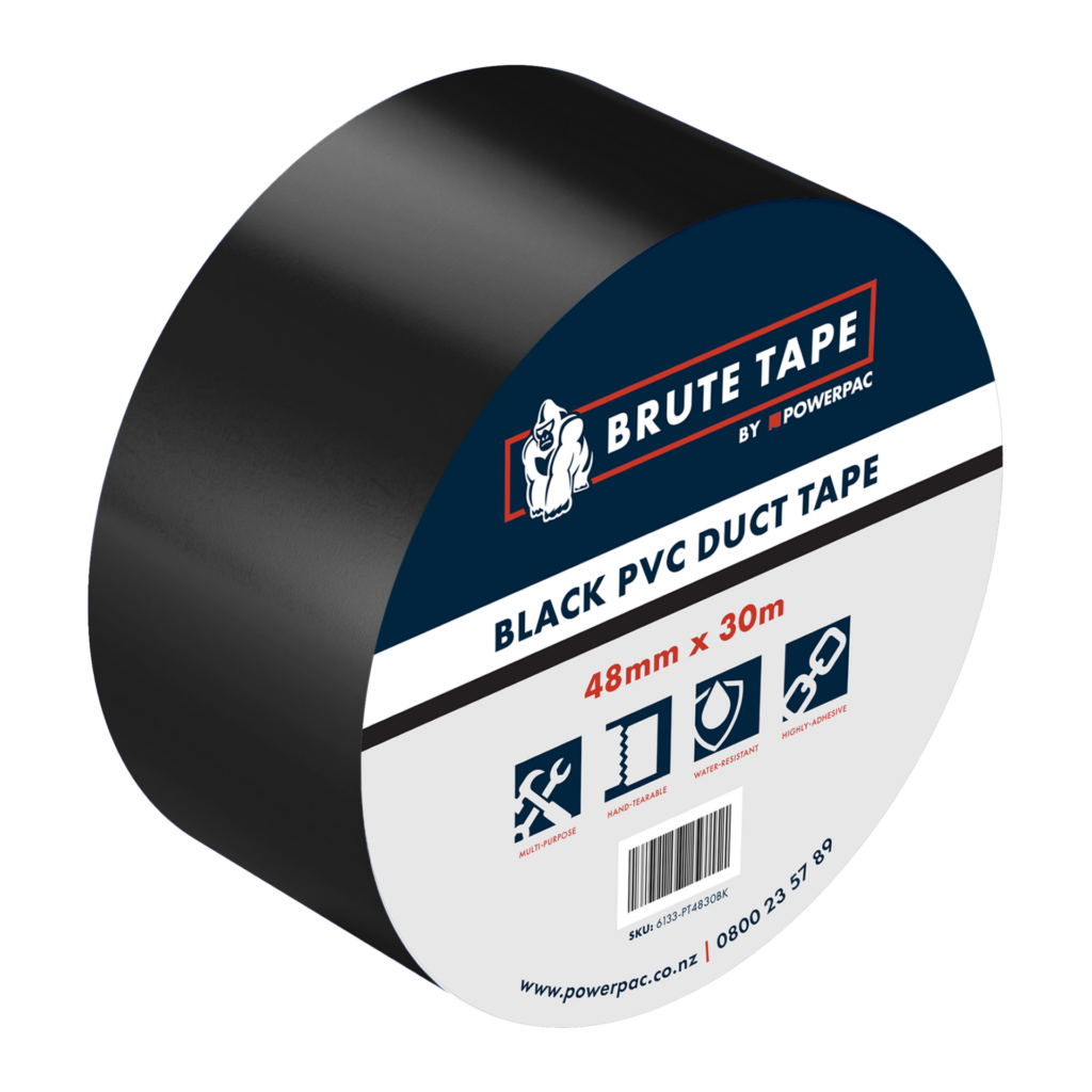POWERPAC - PVC Duct Tape 48mm x 30m Black
