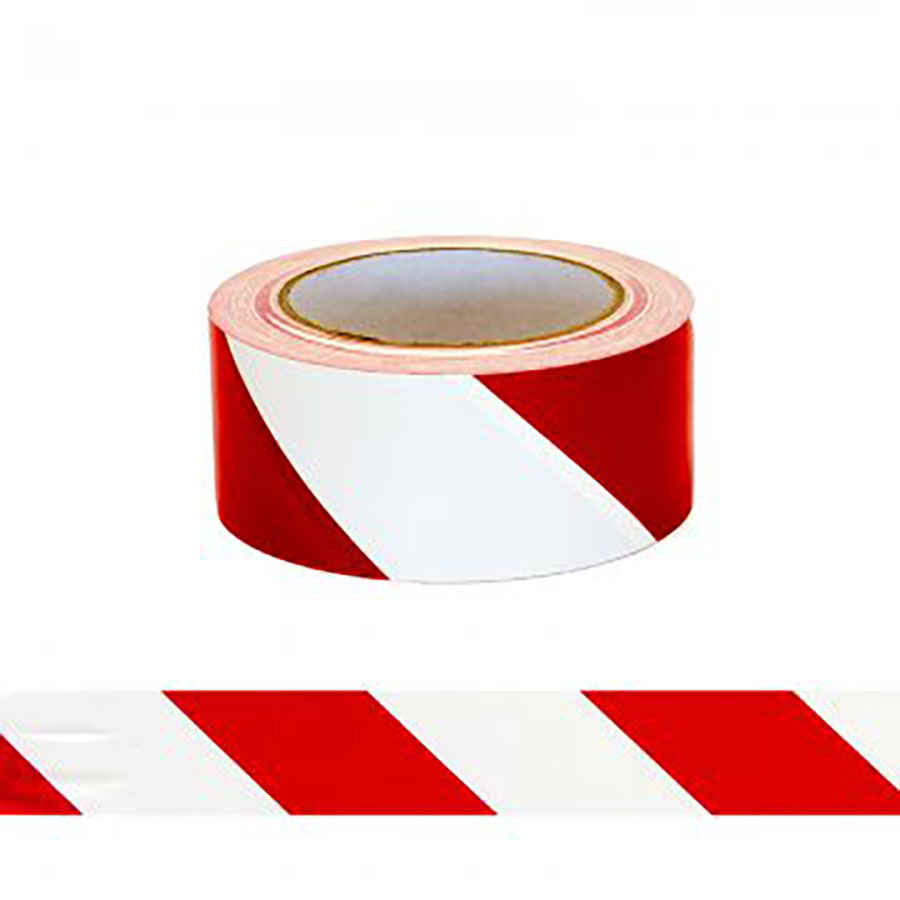 Aisle Marking Cloth Tape 48mm Red/White - 30m