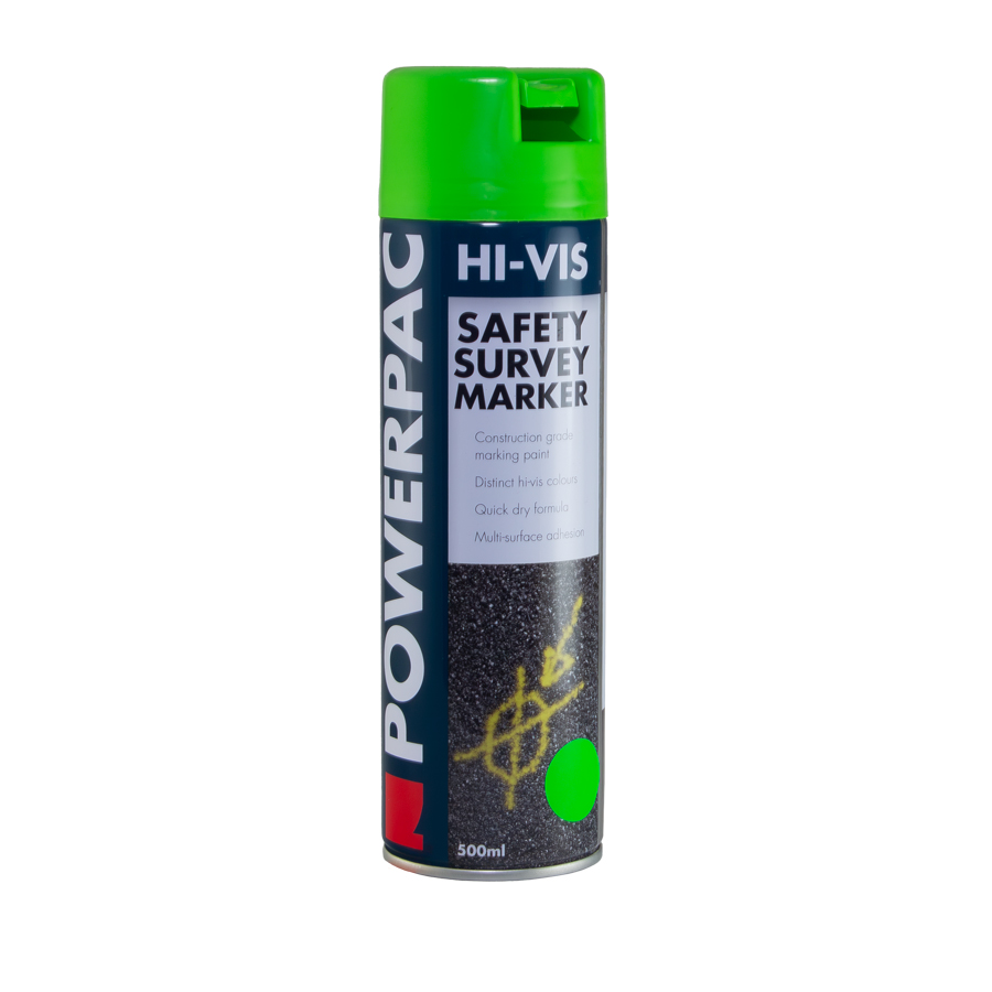 POWERPAC - Survey Marking Paint 500ml - Fluro Green