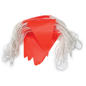Rope with Flags Bunting 30m - Orange