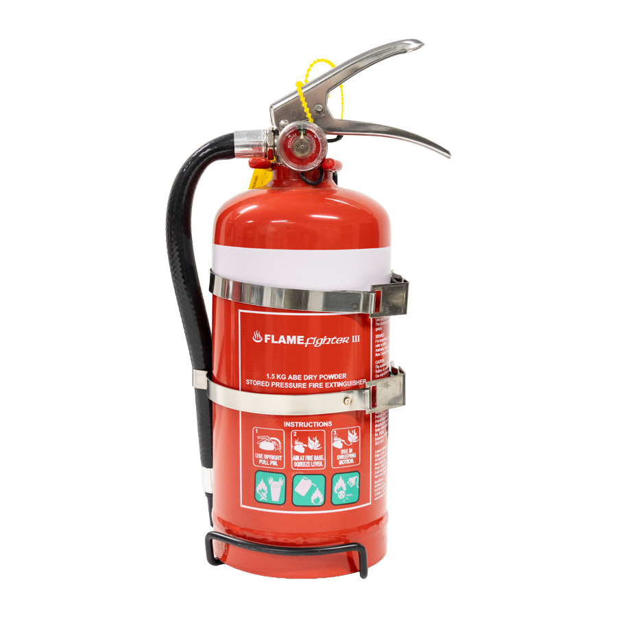 Fire Extinguisher ABE Dry Powder - 1.5 kg w. Vehicle Bracket