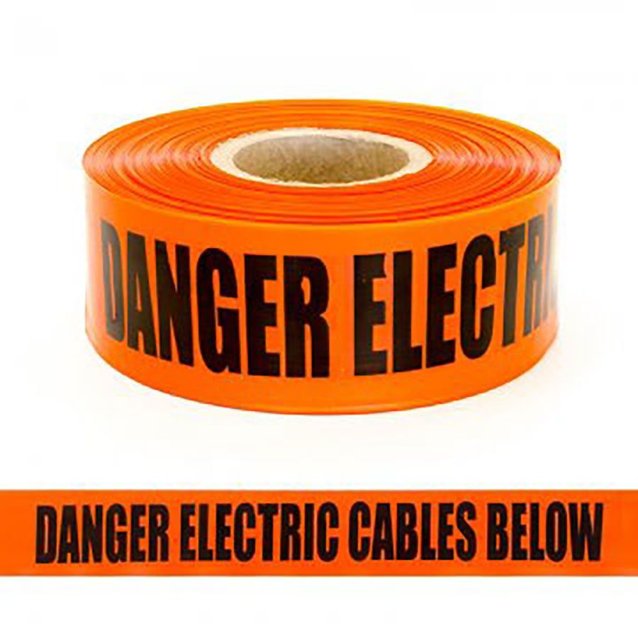 Barrier Tape Danger Electrical Cable Below 250m x 75mm