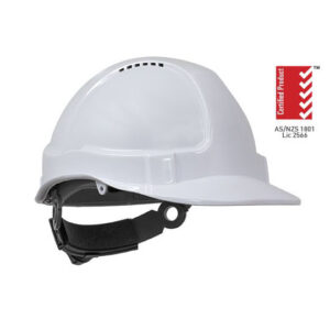 Tuff Nut Hard Hat - Ratchet Harness - White