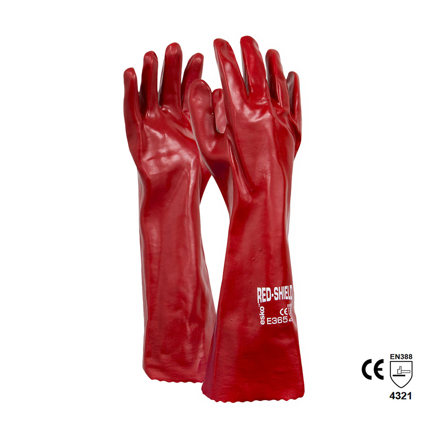 Red PVC Glove-Long