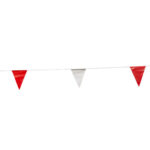 Rope With Flags Bunting 30m - Red/White