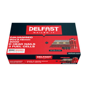 Delfast 90mm Galvanised Nails + Fuel Pack 3000/3 pk