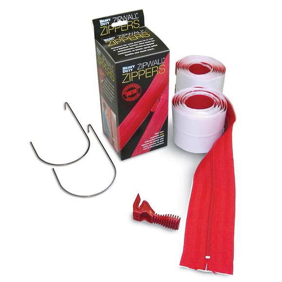 Zipwall Heavy Duty Self Adhesive Zipper - 2pk