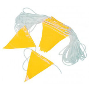Rope With Flags Bunting 30m - Yellow