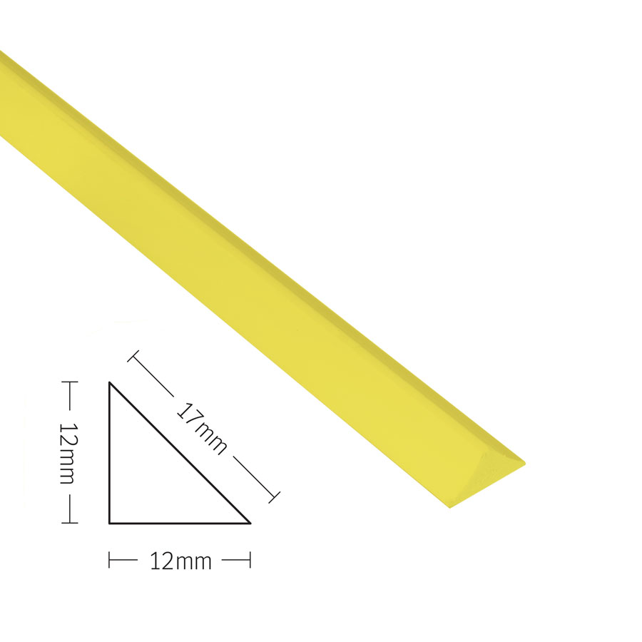 Form Fillet - 12mm - 2.9m - PVC Yellow (12 x 12 x 17mm)