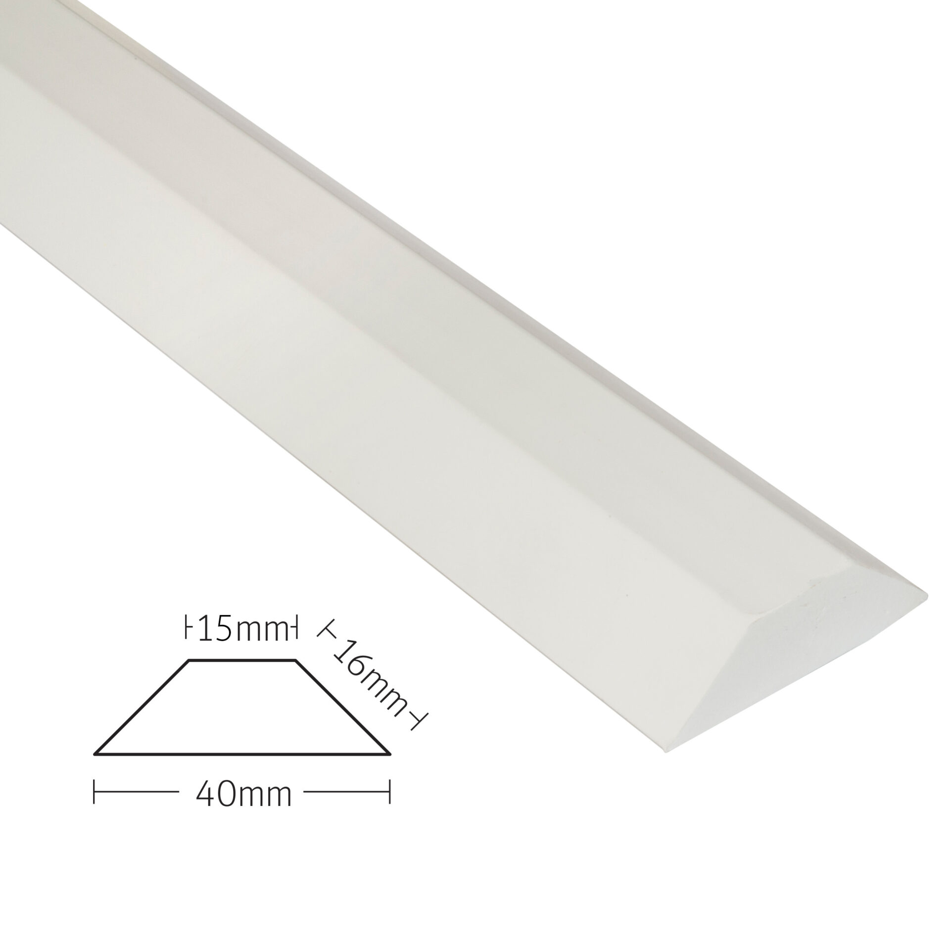 Form Fillet Mock Joint - 40mm x 15mm 2.9m - PVC White (40 x 12 x 16mm)