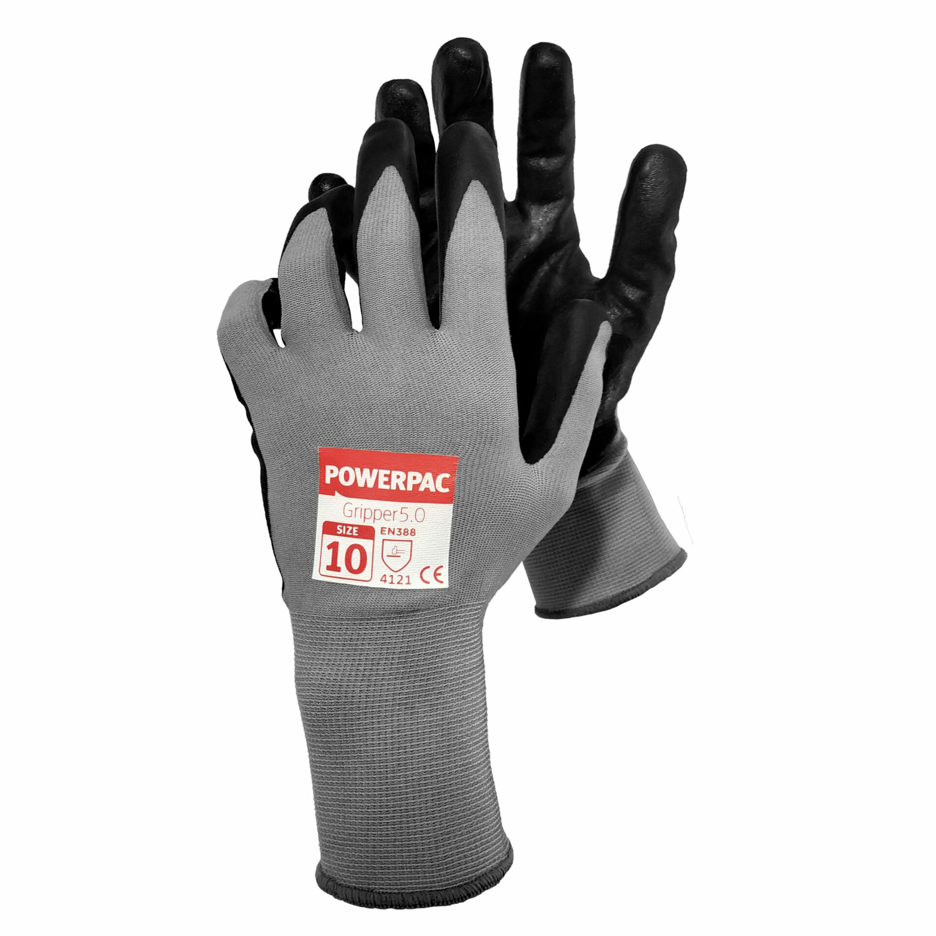 Gripper Glove Nitrile Palm Coating Powerpac
