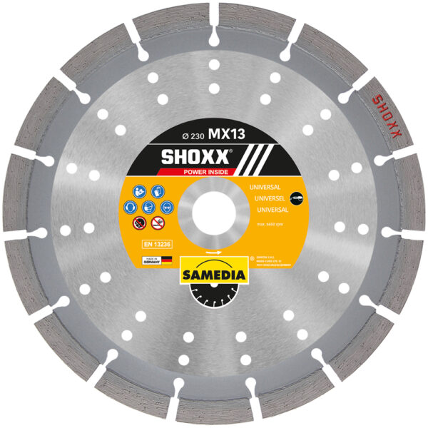 Samedia Diamond Blade - Universal - SHOXX MX13 230mm x 22,23mm