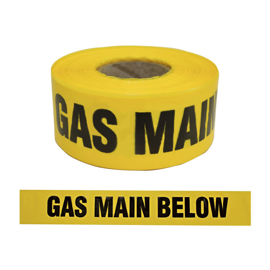 Barrier Tape - Gas Mains Below 75mm x 250m
