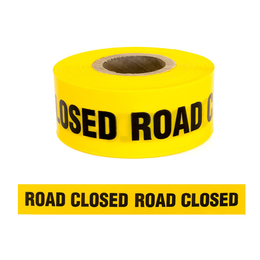 Warning Tape - Road Closed 75mm x 250m
