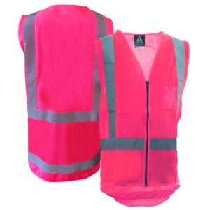 D/N Zipped Safety Vest Pink - Large
