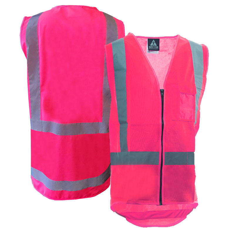 D/N Zipped Safety Vest Pink - XL