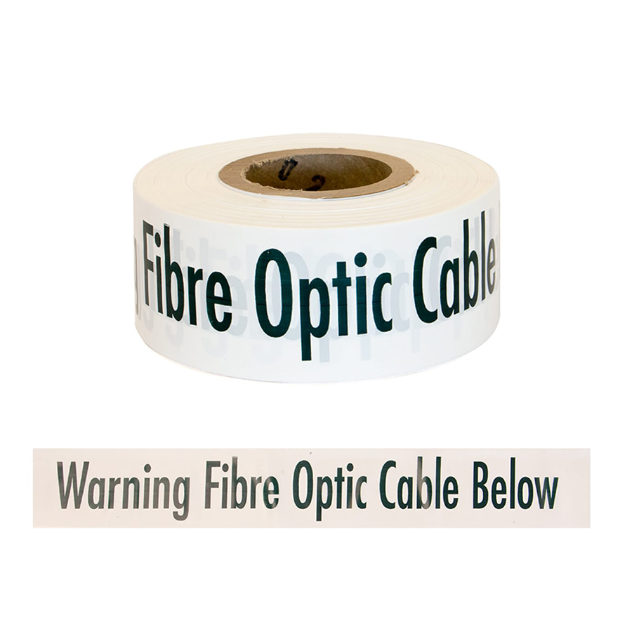 Barrier Tape Warning Fibre Optic Cable Below 250m x 75mm