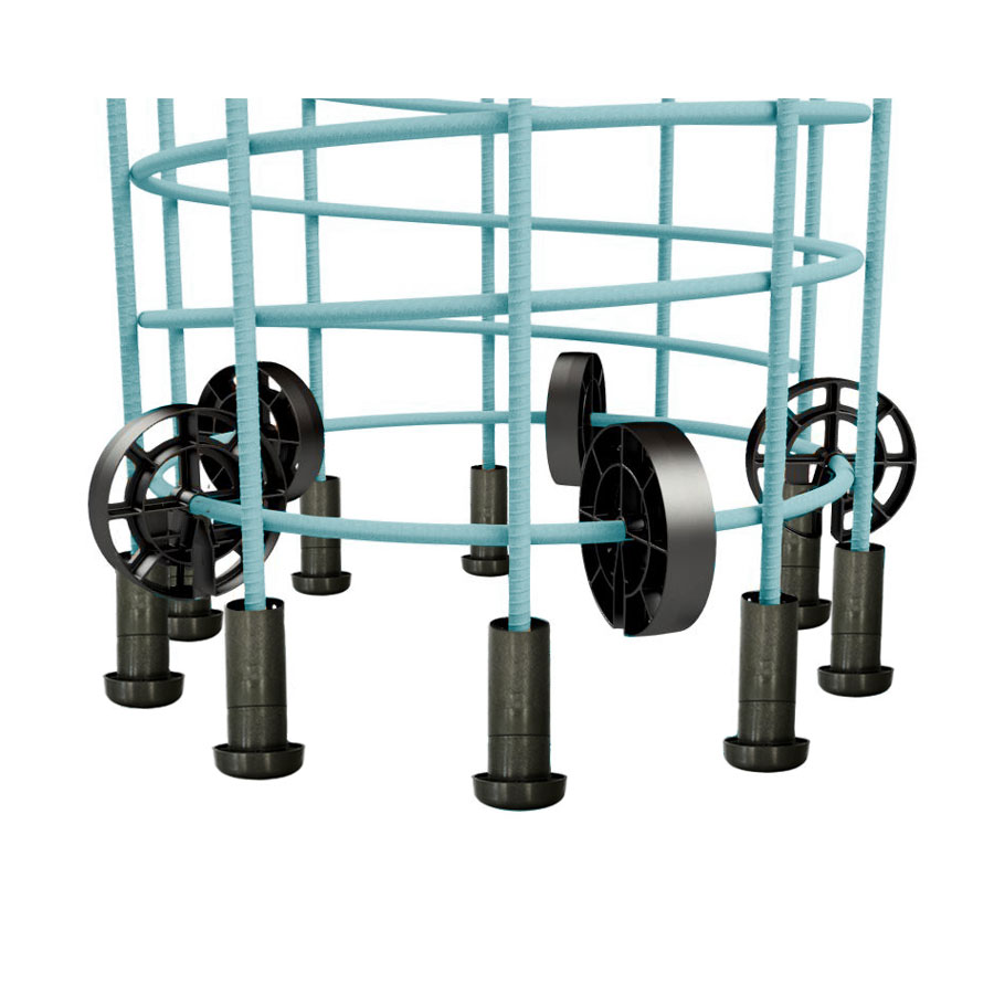 Pile Cage Foot Spacer Extension - 100mm cover - 20-40mm Reo -60pk (when used with 85mm foot 6192-PCF40085)