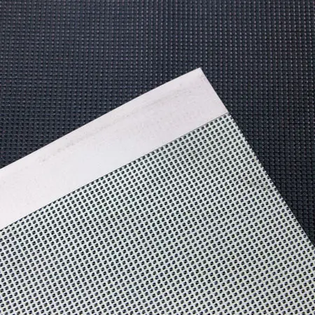 Hemmed edge on mesh panel banner