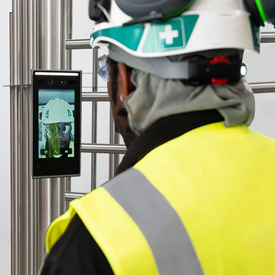 facial recognition device installed on container