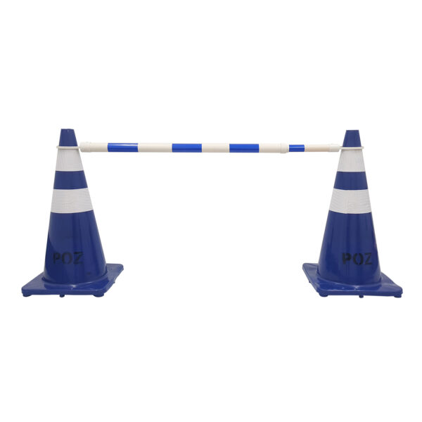 Cone Barrier Bar - Blue / White