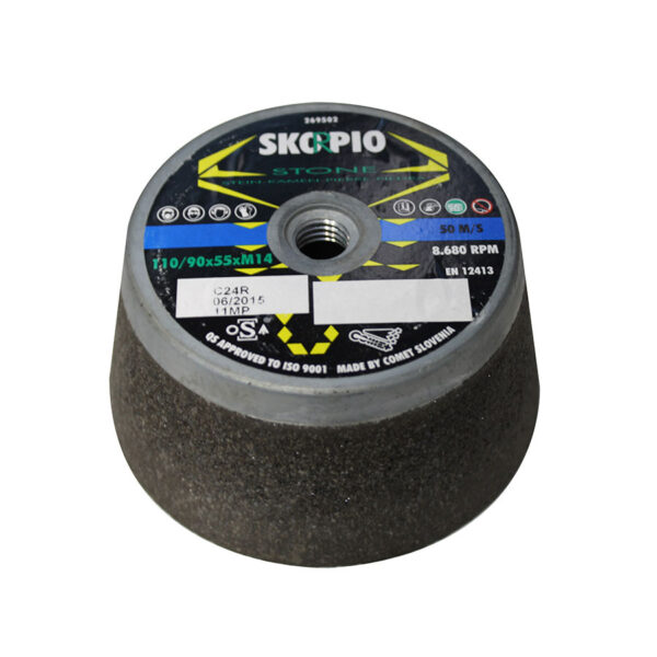 Concrete - Flared Cup Masonry Stone 110mm - Metal