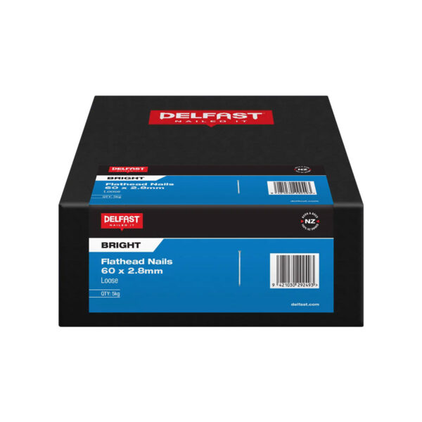 Delfast 60 x 2.8mm Bright Flathead Loose Nails 5kg