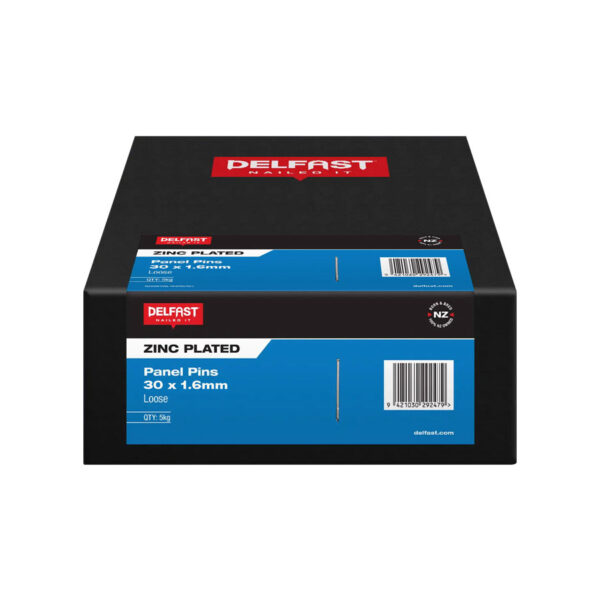 Delfast 30 x 1.6mm Zinc Plated Loose Panel Pins 5kg