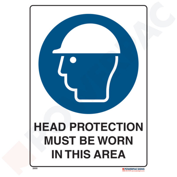 Mandatory Signs - Head Protection Must be Worn in This Area