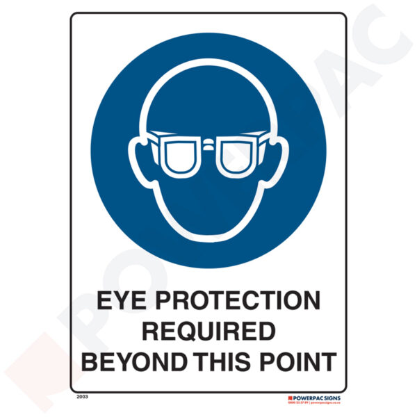 Edge Protection Required. Sign Mandatory Signs - Eye Protection Required Beyond This Point | Powerpac ...