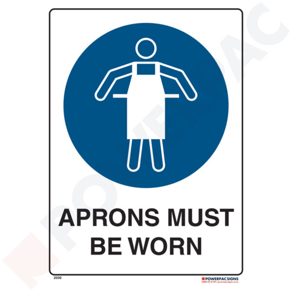 Mandatory Signs - Aprons Must be Worn