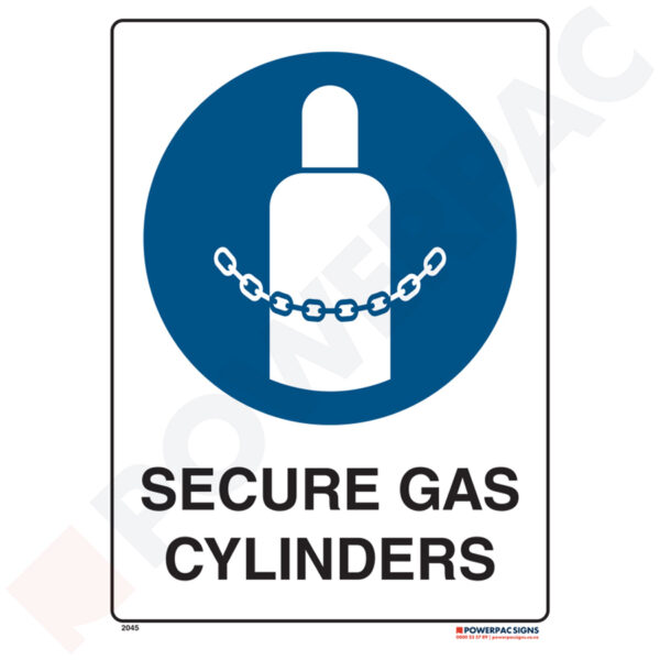 Mandatory Signs - Secure Gas Cylinders