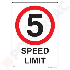 Prohibiting Signs - 5kph Speed Limit