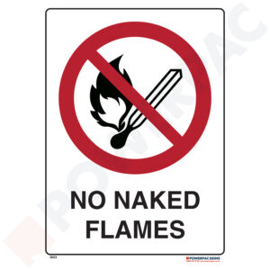Prohibiting Signs - No Naked Flames
