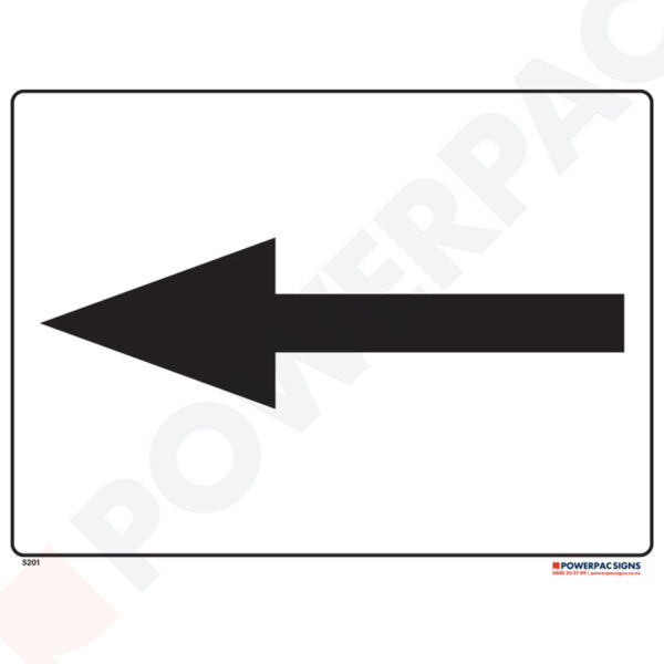 Restricted Area Signs -  Arrow to Left