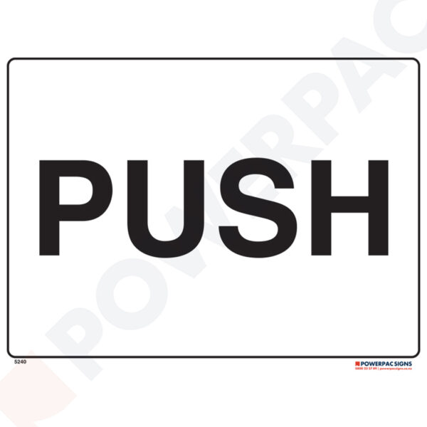 Restricted Area Signs -  Push