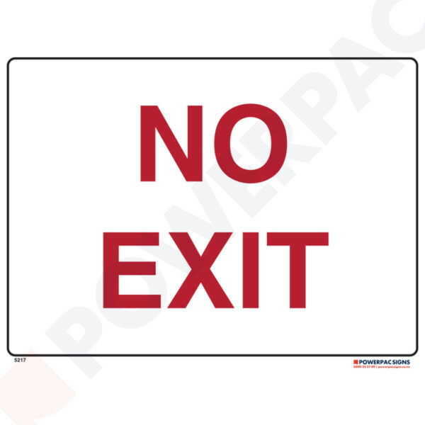 Restricted Area Signs -  No Exit