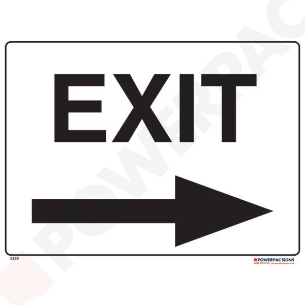 Restricted Area Signs -  Exit to Right