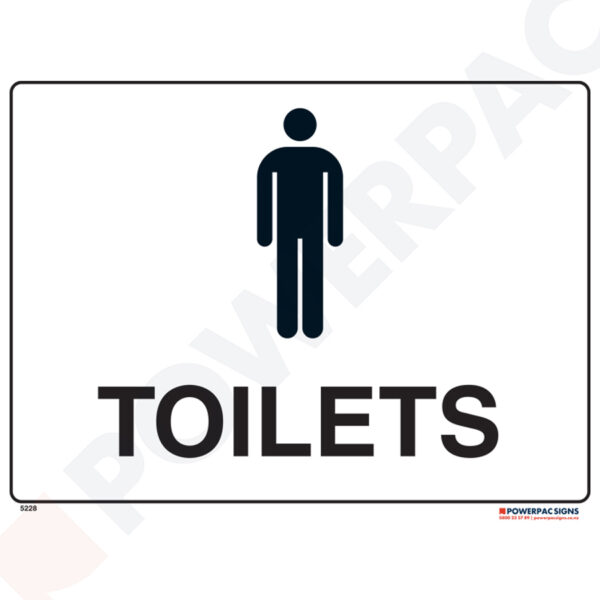 Restricted Area Signs -  Male Toilets