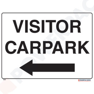 Restricted Area Signs -  Visitor Carpark Left