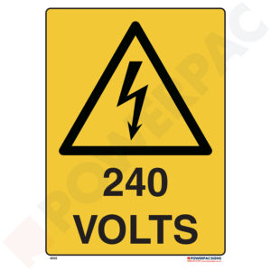 Warning Signs - 240 Volts