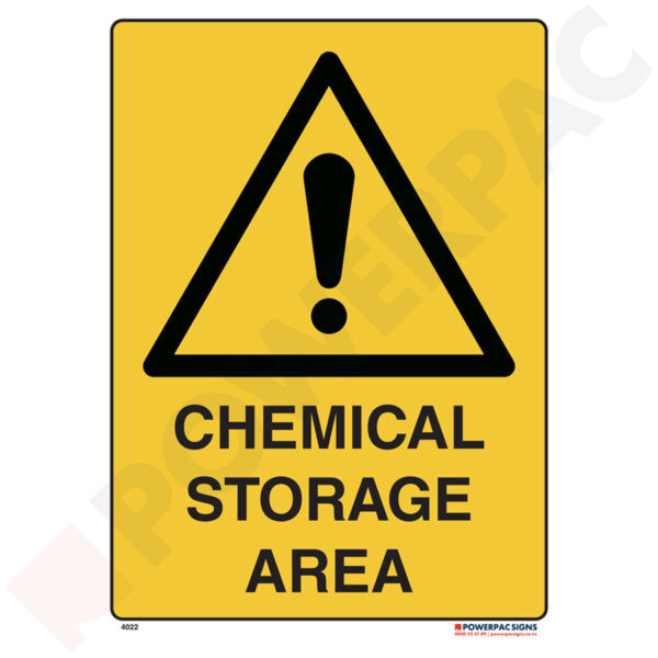 Warning Signs - Chemical Storage Area