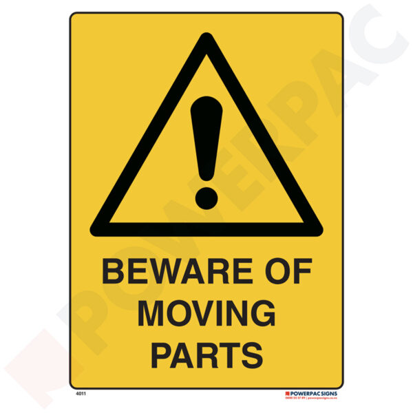 Warning Signs - Beware of Moving Parts