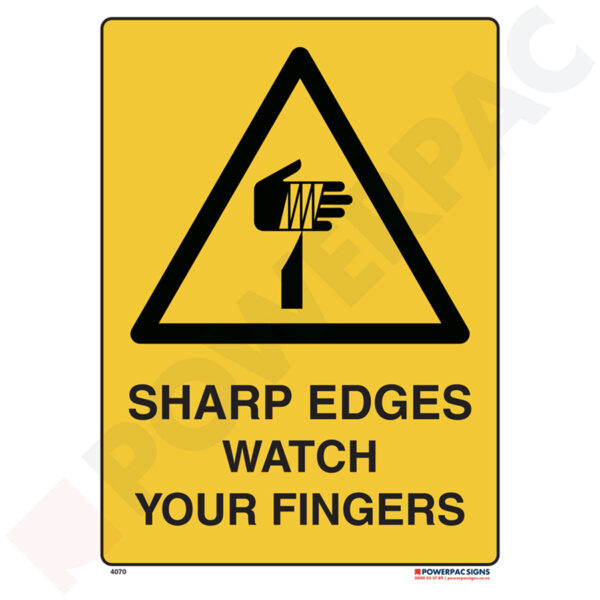 Warning Signs - Sharp Edges - Watch Your Fingers