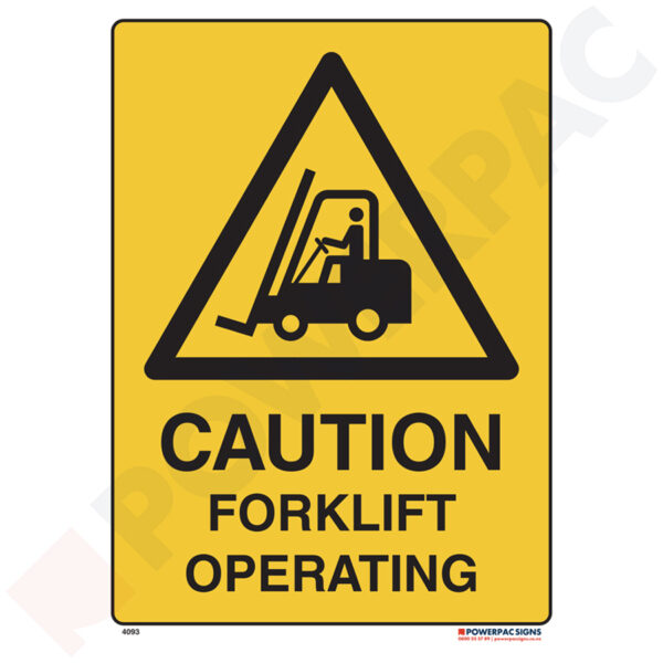 Warning Signs - Caution - Forklift Operating