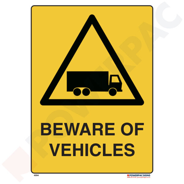 Warning Signs - Beware of Vehicles