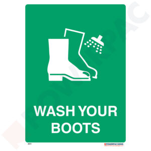 Emergency Signs - Wash Your Boots