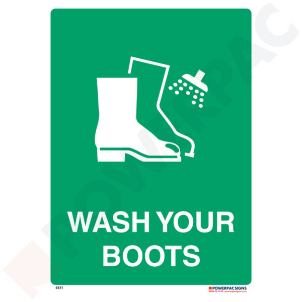 Emergency Signs - Wash Your Boots