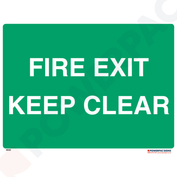 Warning Signs - Fire Exit - Keep Clear