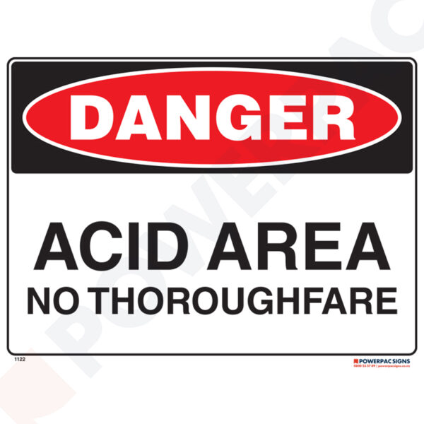 Danger Sign - Acid Area - No Thoroughfare